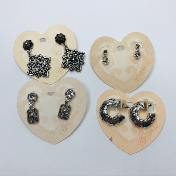 BRIGHTON Silver Earrings Bundle - Picture 1 of 10